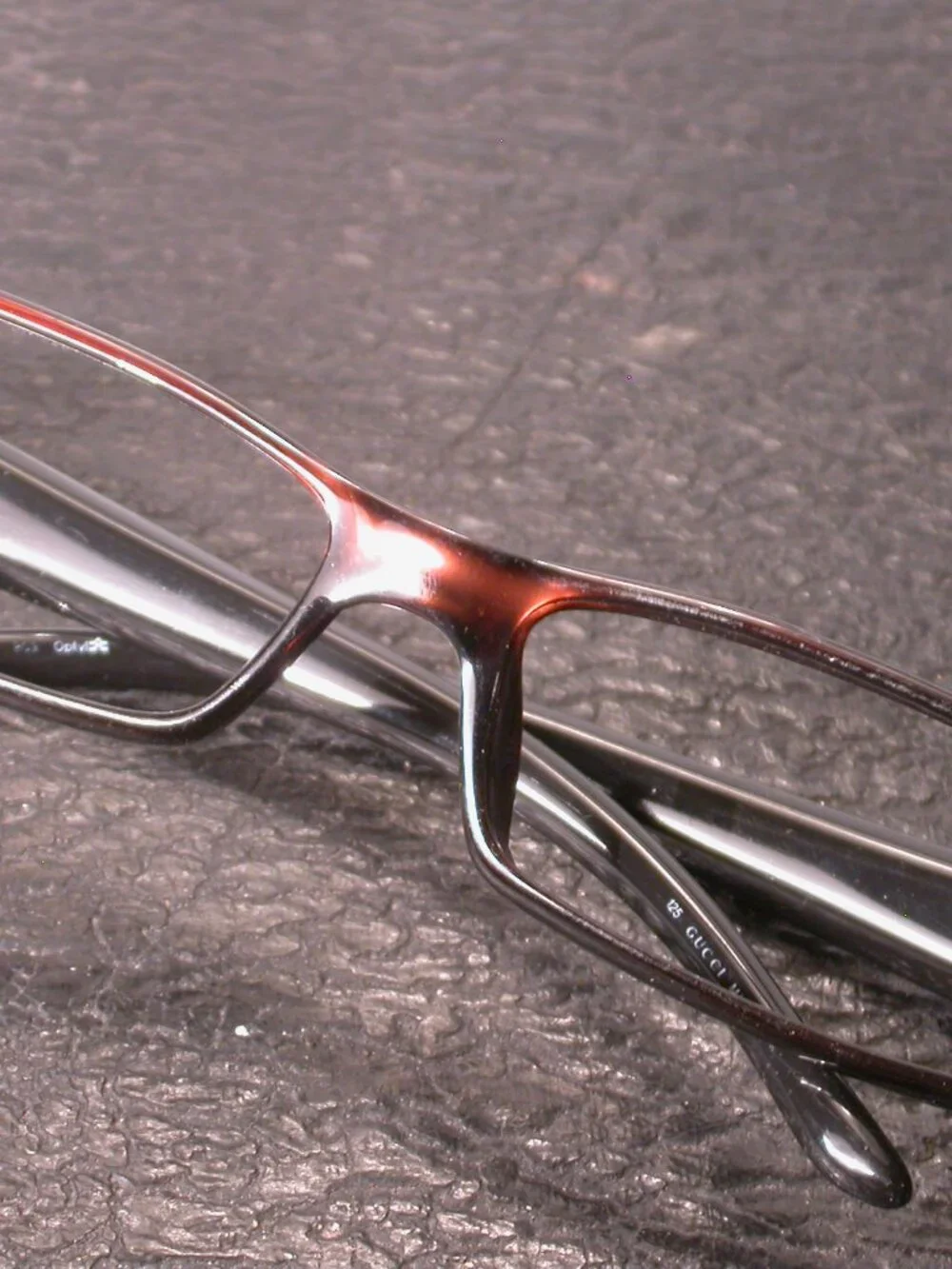 Authentic Gucci Red Glow Jet Black Eyeglasses Frames Made in Italy